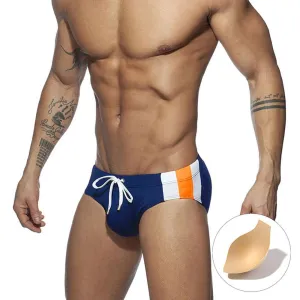 Maillot de bain homme style simple, coloris assortis, avec bonnet intégré