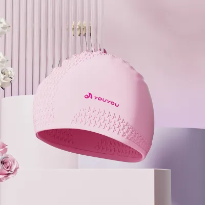 Women Fashion Solid Color Long Hair Special Waterproof Silicone Extra-Large Thickened Swimming Cap
