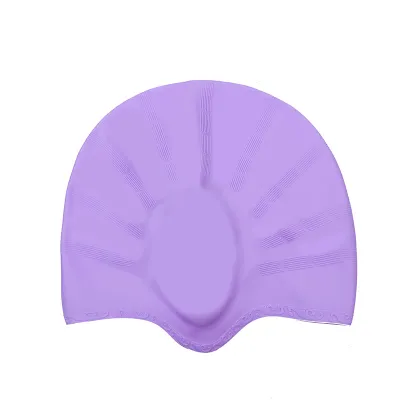 Fashion Solid Color Waterproof Silicone Ear Protectors Swimming Cap