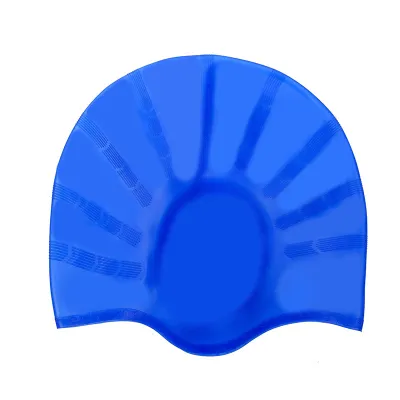 Fashion Solid Color Waterproof Silicone Ear Protectors Swimming Cap
