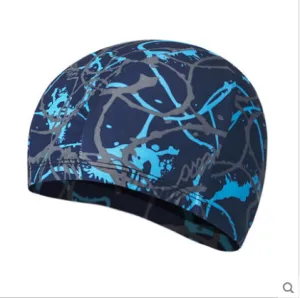 Fashion Solid Color Printed High Elastic Breathable Swimming Cap