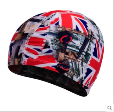 Fashion Solid Color Printed High Elastic Breathable Swimming Cap