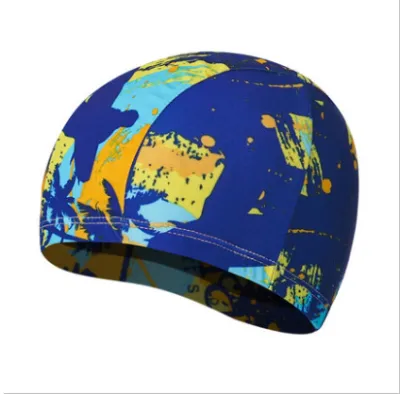 Fashion Solid Color Printed High Elastic Breathable Swimming Cap