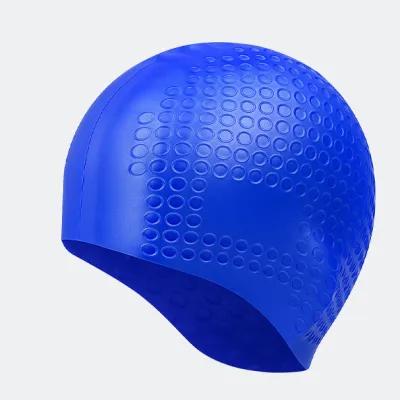 Fashion Simple Solid Color Non-Slip Texture High Elastic Ear Protection Silicone Swimming Cap