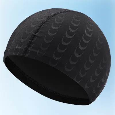 Men'S Fashion Imitation Ao Fish Leather Printed Swimming Cap