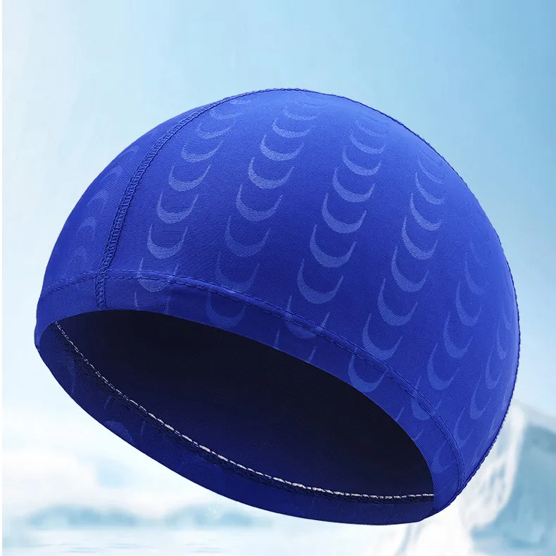 Men'S Fashion Imitation Ao Fish Leather Printed Swimming Cap