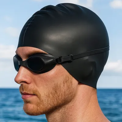 Bonnet de bain tendance uni, couleur large et extensible, en silicone souple et antidérapant, haute élasticité, protection des oreilles.