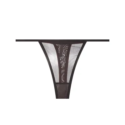 Women Fashion Sexy Solid Color Mesh Traceless Thong