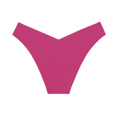 Women Fashion Solid Color Simple Low-Waist Seamless Ice Silk Thin Thong
