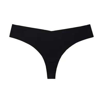 Women Fashion Solid Color Traceless Cotton Crotch Breathable Thong