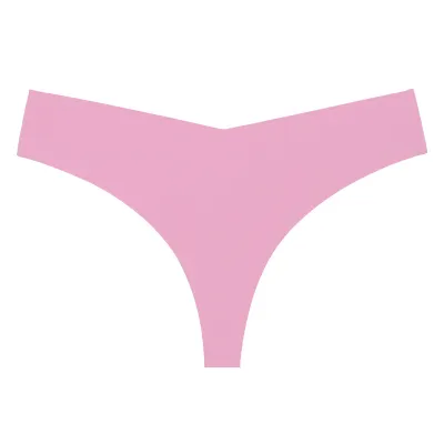 Women Fashion Solid Color Traceless Cotton Crotch Breathable Thong
