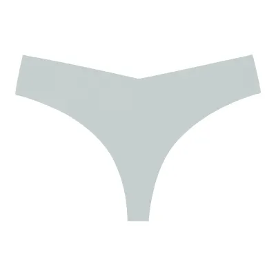 Women Fashion Solid Color Traceless Cotton Crotch Breathable Thong