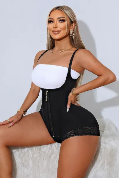Women Fashion Solid Color Summer Thin Body-Shaping Bodysuit Shapewear