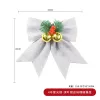 Starlight Silver No.4-Green Leaf Silver Fortune Bow