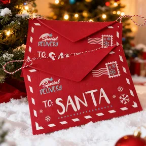 Christmas Felt Envelope Gift Bag Nonwoven Cartoon Ornament