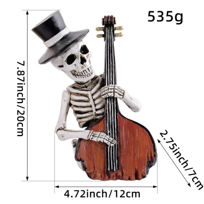Halloween Cartoon Skull Resin Ornament Decorations for Party