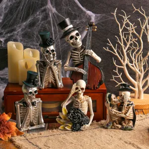 Halloween Cartoon Skull Resin Ornament Decorations for Party