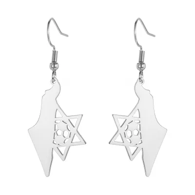 Women Fashion Irregular Star Pendant 304 Stainless Steel Earrings