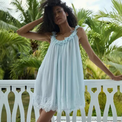 Vacation Women Casual Lace Stitching Solid Color Dress