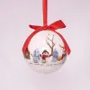 8Cm Sticker Ball (White Snowman)