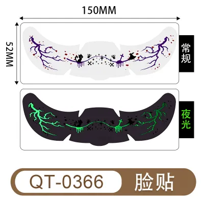 Halloween Luminous Freckles Waterproof Cartoon Temporary Tattoo