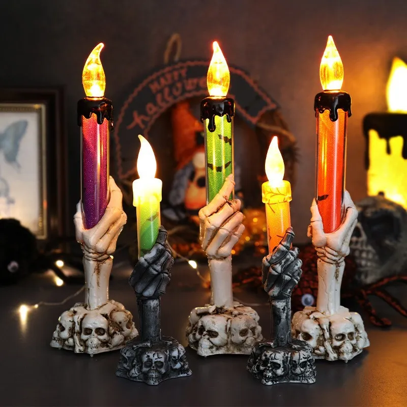 Halloween Electronic Candle Light LED Ghost Hand Ornaments Decoration