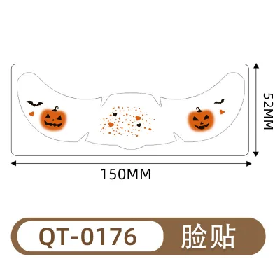 Halloween Waterproof Temporary Face Tattoo Stickers Water Transfer Paper Ornament
