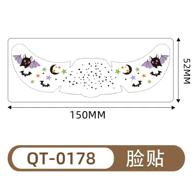 Halloween Waterproof Temporary Face Tattoo Stickers Water Transfer Paper Ornament