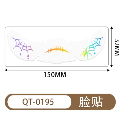 Halloween Waterproof Temporary Face Tattoo Stickers Water Transfer Paper Ornament