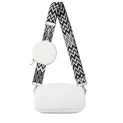 Women Fashion Casual Solid Color Crossbody Bag Two-Piece Set PU