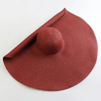 Women Fashion Casual Wide Brim Sunshade Vacation Straw Hat