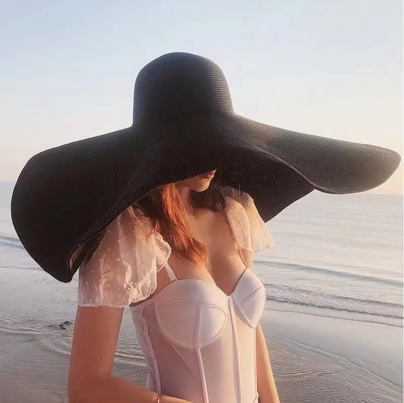 Women Fashion Casual Wide Brim Sunshade Vacation Straw Hat