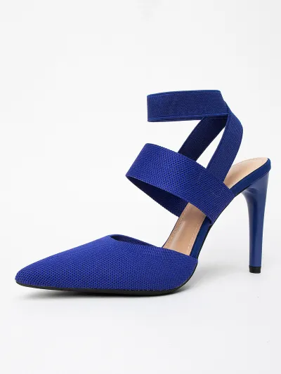 Women Fashion Sexy Solid Color Pointed-Toe Stiletto Heel Sandals
