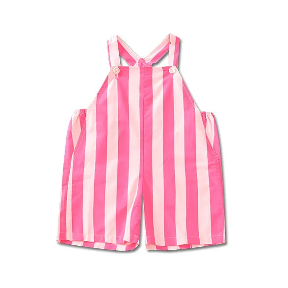 Kids Boys And Girls Fashion Casual Cute Multicolor Stripe Rompers Short Sleeve