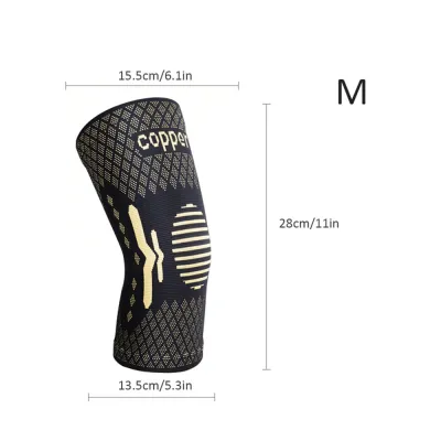 Copper Ion Sports Knee Pad Ring Pressurized Breathable Knee Support for Home Fitness