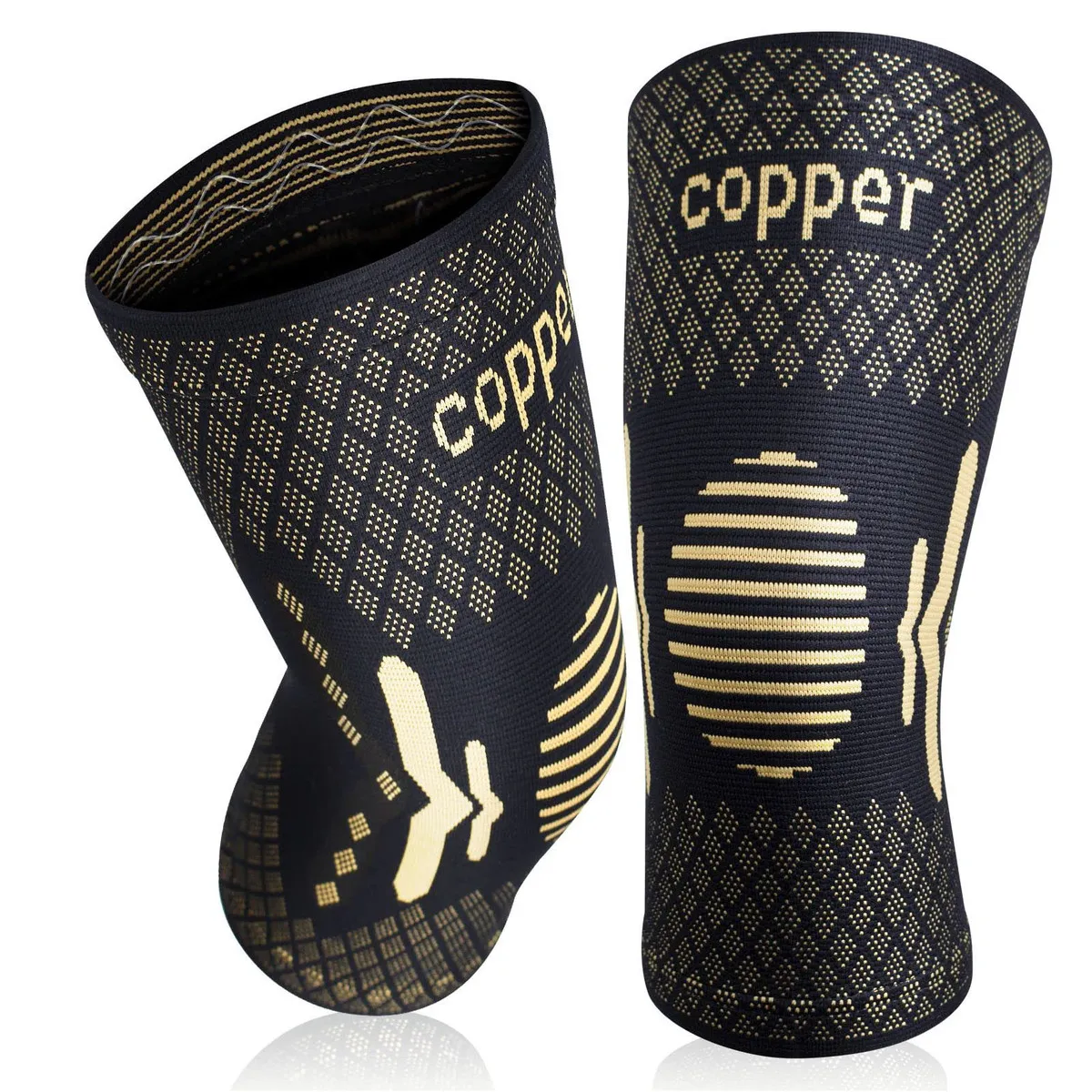 Copper Ion Sports Knee Pad Ring Pressurized Breathable Knee Support for Home Fitness
