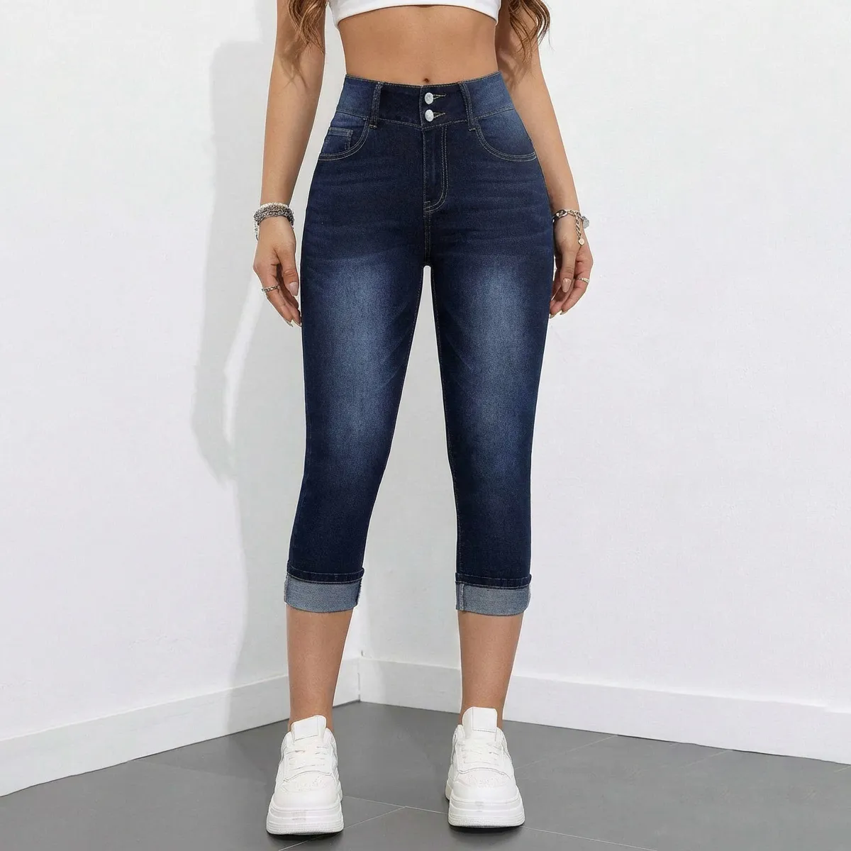 Women'S Fashion Stretch Slim-Fit High-Waist Skinny Jeans