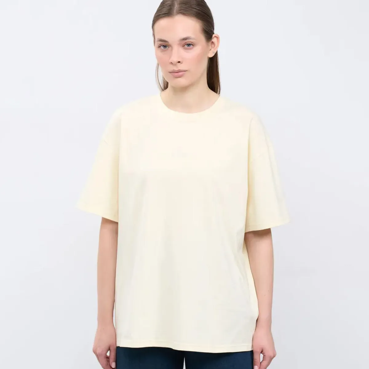 Women Fashion Casual Simple Solid Color Short Sleeve T-Shirt