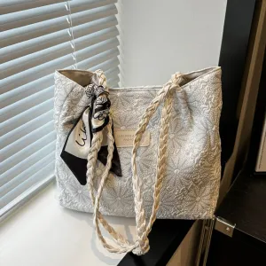 Women's Fashion Casual Printed Large Capacity PU Shoulder Bag Tote