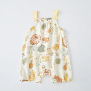 Kids Baby Boys And Girls Fashion Summer Thin Gauze Printed Rompers