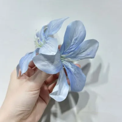 Women's Fashion Vacation Beach Lily Fabric Hairpin Side Clip Bangs Clip