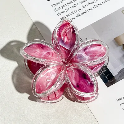 Women Fashion Creative Beach Circle Edge Egg Flower Headwear Grab Clip