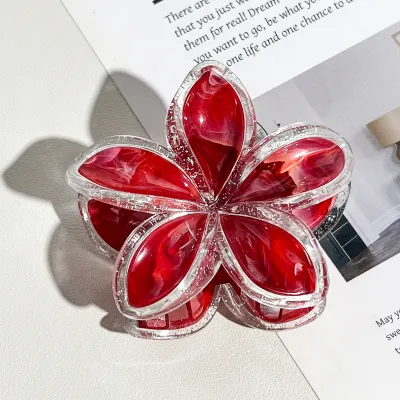 Women Fashion Creative Beach Circle Edge Egg Flower Headwear Grab Clip
