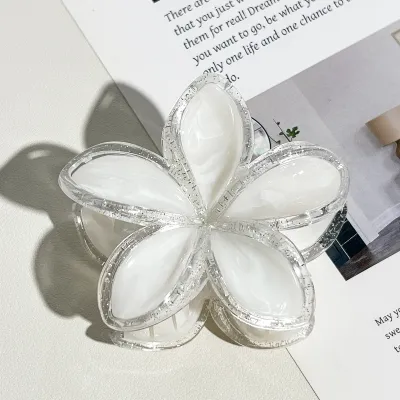 Women Fashion Creative Beach Circle Edge Egg Flower Headwear Grab Clip