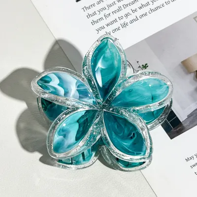 Women Fashion Creative Beach Circle Edge Egg Flower Headwear Grab Clip