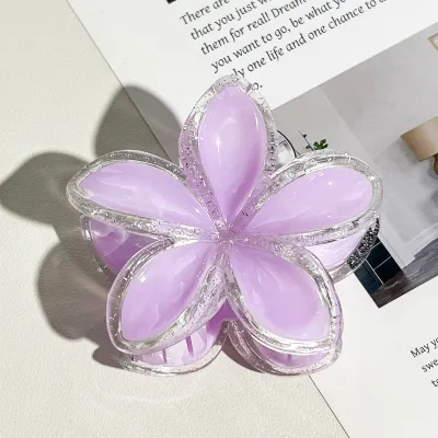 Women Fashion Creative Beach Circle Edge Egg Flower Headwear Grab Clip