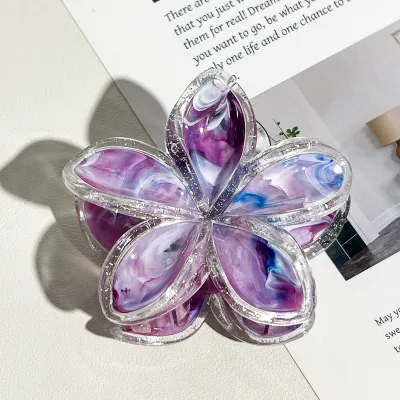 Women Fashion Creative Beach Circle Edge Egg Flower Headwear Grab Clip