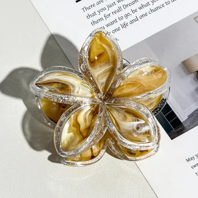 Women Fashion Creative Beach Circle Edge Egg Flower Headwear Grab Clip