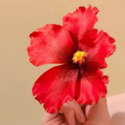 Women Fashion Vacation Beach Artificial Fabric Flower Hairpin