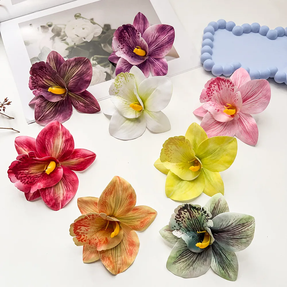 Women Fashion Vacation Beach Artificial Flower Hairpin Plastic Duckbill Clip Bohemian